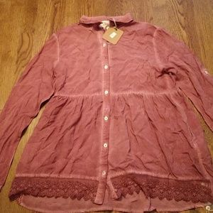 Long sleeve, button down blouse